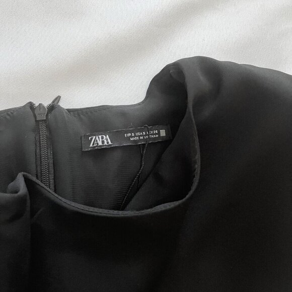 ZARA BLACK CUT OUT SLEEVELESS COLUMN MAXI DRESS 2157/223 - S - Picture 10 of 14